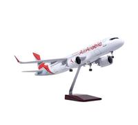 JINGDEE Display scale aircraft 47cm 1:80 For Air Arabia Airbus A320 Simulation Passenger Aircraft Model Reception Area Ornament Suitable for gift giving(No lamp)