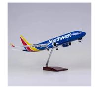 JINGDEE Display scale aircraft 47CM 1:85 For Airbus Boeing B737 American Southwest Diecast Resin Aircraft Model Collection Souvenir Suitable for gift giving(No LED)