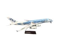 JINGDEE Display scale aircraft 47cm For Airbus A380 Turtle Airline Resin Airplane Model Highly Restored Simulated Scale Aircraft Suitable for gift giving(No light)