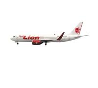 JINGDEE Display scale aircraft 47CM For B737-800 Thai Lion Air Plane Diecast Resin Scale Aircraft Model Reception Area Ornament Suitable for gift giving(No light)