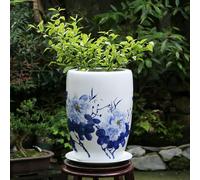 Jingdezhen Blue And White Porcelain Flowerpot Ceramic Planters Garden Flower Pots With Drainage Holes And Saucers For Indoor Plants House Plants Modern Plant,B