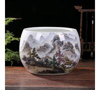 Jingdezhen Ceramic Flowerpot for Succulent Plant Pot Chinese Style Bonsai Pots Flower Pot No Drainage Hole Container Planter for Home Garden,E-A,E A