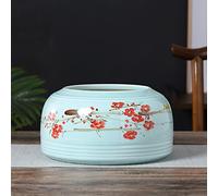Jingdezhen Ceramic Flowerpot Hand-painted Magpie Climbing Plum Flower Pot Orchid Chlorophytum Balcony Tabletop Chinoiserie Green Plants Flowers (B),B