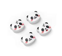 JINGDU Thumb Grips Compatible with Nintendo Switch 2 (2025) - 4pcs White/Glitter Panda Design Silicone Joystick Caps, Cute & Comfortable Controller Stick Cover Gifts for Kids & Gamers