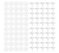 JINGEGECOME 100Pcs Wall Hooks, Self-Adhesive Transparent Ceiling Hooks, Nail-Free Wall Hook Multiple Uses Adhesive Hooks, Decorative Wall Hooks for Festival, Wedding, Christams, Birthday and Party.