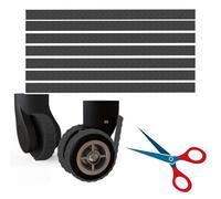 JINGEGECOME 8Pcs Silicone Luggage Wheel Covers, Protector Suitcase Wheel Covers, Silent Protection Luggage Compartment Wheel Protection Cover, Luggage Wheel Protector Covers for Suitcase (Black).