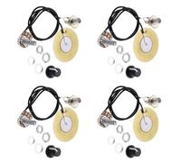 Jingelmall 50mm Guitar Pickup Wiring Kit Guitar Pickup Piezo Sensitive Transducer Prewired Amplifier With 6.35MM Output (4)