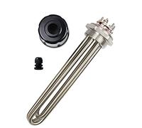 JINGERL 220v/380v DN40 1.5"BSP Immersion Heater Instant Electric Heating Element Water Tank Heater (Color : 220V, Size : 6KW 290mm)