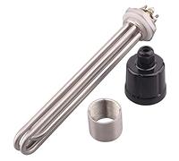 JINGERL DN32 Water Heater Thread 42mm Immersion Heating Element Replacing Booster Heater Tube 3KW 4.5KW 6KW 9KW 380V 12KW (Color : WHITE, Size : 4.5KW L230mm)