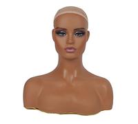 JINGFA Half Body Mannequin Head with Shoulders - Realistic Display and Styling for Wigs, Jewelry, and Clothing - Durable Design for Salon, Shop, or Home Use - Easy to Maintain