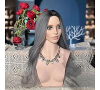 JINGFA Realistic Female Mannequin Head with Shoulders for Wigs Earrings Hats Displaying,Glam Half Body Mannequin Head Wig Head Stand (JF-DP496-YH1)