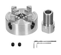 JINGFENG Lathe Chuck 3 Jaws/4 Jaws Manual Self-Centering Mounting Bolt for Grinding Milling Turning Machine