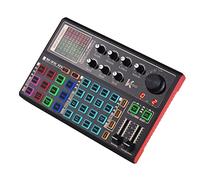 JINGFENG SK300 Live Sound Card External Voice Changer Audio Mixer Built-in Rechargeable Battery Multiple Sound Effects for Live Streaming Music Recording Smartphone Computer Game Karaoke