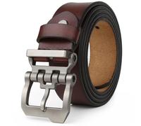 JingHao Mens Leather Belt,Genuine Leather Belts for Men,Great for Casual JeansWear,Formal,Regular & Big Size 30"-64" Black(7XL 54"-56" Length 150cm, Coffee 3)