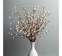 JINGHONG 6PCS Artificial Pip Berry Stems,Cream Berries Stems White Berry Picks for Winter Christmas Holiday and Home Decor(Cream)