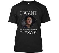Jinghui I Want Be Locked Down with Zak Bagans Adventures Shirt T Shirt for Men Unisex Size 3XL Black