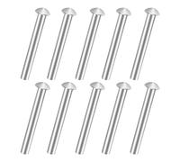JINGIHE 10 Pcs Round Head Aluminum Rivets, Countersunk Solid Rivets, for Shovel Spade Fork Handle Repair, Durable Fasteners Secure Garden Tool Handles, Fit Industrial Household Use, Size 50 x 6 mm