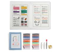 JINGIHE Embroidery Stitch Book,Embroidery Kit,Embroidery Book for Beginners,Complete Needle and Thread Accessories Set,Creative DIY Craft Learning Guide, for Home Travel Hand Embroidery Practice