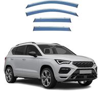JingJiangBo 4Pcs Car Wind Deflectors For Seat Ateca 2016-2022+, Door Rain Deflectors,Side Window Air Deflectors，Car Accessories.
