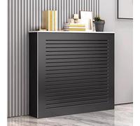 JINGJIAOPLSD Modern Radiator Covers, Radiator Covers for Home, PVC Slatted Design Capacity 70kg/154lbs, Easy to Clean, Living Room Bedroom Hallway Decorative Cabinet(80x80x25cm/31.5x31.5x9.8in)