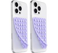 JingJinYY Anteel 2 Pack Double Sided Silicone Suction Cup Phone Case Mount, Hands-Free Strong Grip Silicon Phone Holder for Selfies and Videos, Non Slip Phone Accessories (Lavender)