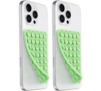 JingJinYY Anteel 2 Pack Double Sided Silicone Suction Cup Phone Case Mount, Hands-Free Strong Grip Silicon Phone Holder for Selfies and Videos, Non Slip Phone Accessories (Light Green)