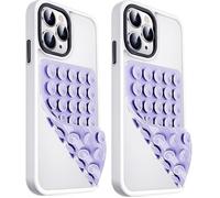 JingJinYY Anteel 2 Pack Double Sided Silicone Suction Cup Phone Case Mount, Hands-Free Strong Grip Silicon Phone Holder for Selfies and Videos, Non Slip Phone Accessories (Lavender)
