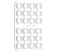 JingJinYY Anteel Classic - Silicone Suction Phone Case Adhesive Mount - Enhanced Suction Power and Upgraded Thickened Sticky Phone Grip, Durable, Hands-Free Sticky Phone Holder, 2.28"x3.46" (White)
