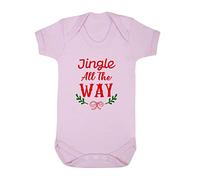 Jingle All The Way [BCX] Baby Grow Vest, 6-12 Months, Pastel Pink