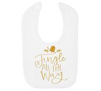 Jingle All The Way Style 1 Swirly Cotton Baby bib - White