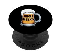 Jingle Beers Funny Christmas Beer Lover Cheers PopSockets Adhesive PopGrip
