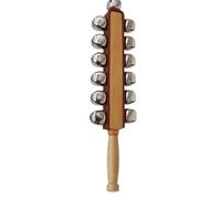 Jingle Bell Instrument | Christmas Musical Bell | 13 Bell Stick Musical Percussion, Wooden Shaker Jingle Bells for Holiday Home Christmas Decoration