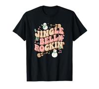 Jingle Bell Rockin Snowman Rock On Music Lovers Christmas T-Shirt
