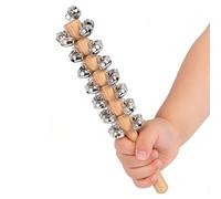 Jingle Bell Stick | 11.8 Inch Musical Percussion Instrument,Wooden Handle Music Jingle Bells - for Boys Girls Classroom Preschool Class Early Education