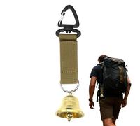 Jingle Bells - 6.3inch Mini Hanging Bells, Lightweight BearBells Carabiner, ABS Loud Portable Brass Protection | Bear Proof Bell for Mountain Climbing Park Fishing Campfire Survival Bushcraft