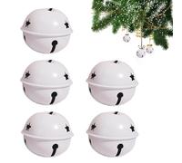 Jingle Bells Christmas Tree Ornaments,Christmas Bells Decorations Rustic Bells For,Vintage 5 Pieces Ringing Sound Ornaments for Fireplace
