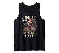 Jingle Bells, Mental Hell, Gothic Emo Christmas Design Tank Top