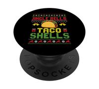 Jingle Bells Taco Shells - Taco Lover Mexican Food Xmas PopSockets Adhesive PopGrip
