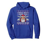 jingle bells viking yells plunder all the way viking xmas Pullover Hoodie, Adult Unisex, Royal Blue, Large