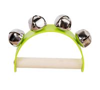 Jingle Handbell - Handglocke mit Holzgriff | Tragbares Spielzeug: Rasseln | Rasselglocken | Rasselspielzeug für Babys und Kinder