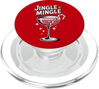 Jingle & Mingle Cocktail Drinking Cute Christmas Party PopSockets PopGrip for MagSafe