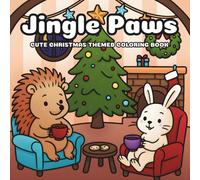Jingle Paws: Cute Christmas Themed Coloring Book