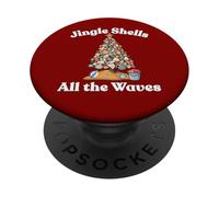 Jingle Shells All The Waves Christmas Tree Snowflakes Fun PopSockets Adhesive PopGrip