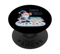 Jingle Shells Funny Christmas Gnome PopSockets Adhesive PopGrip