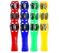 Jingle Stick - Jingle Percussion Sticks, Set of 4 Musical Instruments with Steel Jingle Bells | Rhythmic Shaker Rattle For Kids | Latin Music Learning & Hand Tambourine