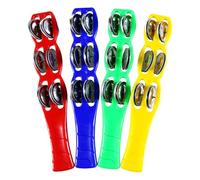 Jingle Stick Shaker - 4PCS Metal Jingle Percussion Set, Lightweight Handheld Rattle Toy, Interactive Latin Beat Instrument For School Learning | Fun Sound Maker For Kids Celebration Events