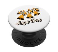 Jingle Vibes Holiday Bells Music Xmas Carol Funny Christmas PopSockets Adhesive PopGrip