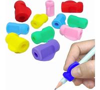 Jingleer 10pcs Pencil Grips for Children Handwriting, Writing Aid for Kids | Silicone Ergonomic Pen Grip Finger Holder for Left and Right Child Adult