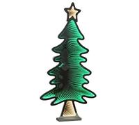 Jingles 60cm Christmas Tree LED Infinity Light with Wooden Base Christmas Decoration