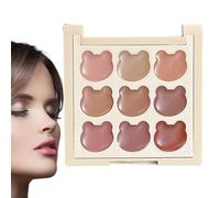 JINGLING 9 Shades Matte Lip Gloss Palette for Women - Cosmetic Palette - Makeup for Women - Matte Finishes - Versatile High Pigmentation Shades for Dating, Party and School